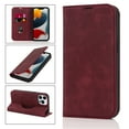 thumbnail image 1 of Feishell Wallet Case for iPhone 13 Pro Max,Built-in Magnet Compatible with Magsafe Charger,Premium PU Leather Magnetic Closure Flip Holder RFID Blocking Card Slots Anti-falling Phone Cover,Red, 1 of 12