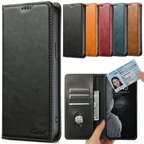 Feishell Wallet Case for iPhone 14 Plus 6.7" - Card Holder Classic PU Leather Purse Case with Flip Magnetic Closure Kickstand Full Body Shockproof Phone Cover for iPhone 14 Plus - Black