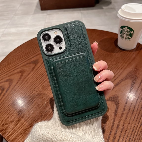 Feishell Wallet Case for iPhone 14 Plus,Stylish PU Leather Soft TPU Detachable Card Slot Pocket Wireless Charging Shockproof Anti-Scratch Slim Back Phone Cover.For iPhone 14 Plus,Darkgreen