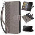 thumbnail image 1 of Feishell Wallet Case for iPhone 14, Premium Embossed PU Leather Flip Cover with Card Holder Kickstand Wrist Strap, Full Body Shockproof Phone Protection Case for iPhone 14, S1grey, 1 of 11