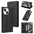 thumbnail image 1 of Feishell Wallet Case for iPhone 15, Premium PU Leather Magnetic Flip Kickstand Book Folio Full Body Case with RFID Blocking Credit Card Slots Shockproof Protective Phone Case,Black, 1 of 9