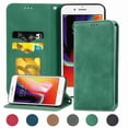 thumbnail image 1 of Feishell Wallet Case For iPhone 7 Plus/8 Plus, Magnetic Folio Card Slots Holder Kickstand Premium PU Leather TPU Shockproof Interior Protective Case [RFID Blocking] For iPhone 7 Plus/8 Plus, Green, 1 of 10