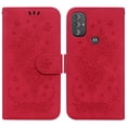 thumbnail image 1 of Feishell Wallet Phone Case for Motorola Moto G Power (2022),for Women Men,Butterfly & Rose Embossed PU Leather Magnetic Clasp Flip Stand Card Slots Shockproof Ultra Thin Protective Cover,Red, 1 of 8