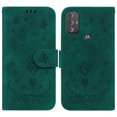 thumbnail image 1 of Feishell Wallet Phone Case for Motorola Moto G Power (2022),for Women Men,Butterfly & Rose Embossed PU Leather Magnetic Clasp Flip Stand Card Slots Shockproof Ultra Thin Protective Cover,Green, 1 of 8