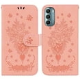 thumbnail image 1 of Feishell Wallet Phone Case for Motorola Moto G Stylus 5G (2022),for Women Men,Butterfly & Rose Embossed PU Leather Magnetic Clasp Flip Stand Card Slots Shockproof Ultra Thin Protective Cover,Pink, 1 of 8