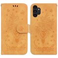 thumbnail image 1 of Feishell Wallet Phone Case for Samsung Galaxy A13 4G,for Women Men,Butterfly & Rose Embossed PU Leather Magnetic Clasp Flip Stand Card Slots Shockproof Ultra Thin Protective Cover,Yellow, 1 of 7