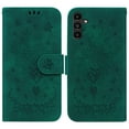 thumbnail image 1 of Feishell Wallet Phone Case for Samsung Galaxy A54 5G,for Women Men,Butterfly & Rose Embossed PU Leather Magnetic Clasp Flip Stand Card Slots Shockproof Ultra Thin Protective Cover,Green, 1 of 8