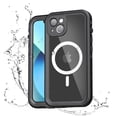 thumbnail image 1 of Feishell Waterproof Case for Apple iPhone 14,Built in Magnets for MagSafe Charger,Shockproof Full Body Protection Dustproof Snowproof Heavy Duty Rugged Magnetic Phone Cover,Black, 1 of 13
