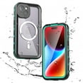 thumbnail image 1 of Feishell Waterproof Case for Apple iPhone 15 Plus,Built in Magnets for MagSafe Charger,Shockproof Full Body Protection Dustproof Snowproof Heavy Duty Rugged Magnetic Phone Cover,Grassblue, 1 of 16