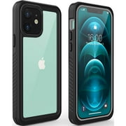 Feishell Waterproof Rugged Case for iPhone 12 Mini,with Built-in Screen Protector Dustproof Shockproof Drop Proof Case,Heavy Duty Full Body Protection Phone Cover Case,Black