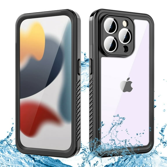 Feishell Waterproof Rugged Case for iPhone 15 Pro 6.1 inch,with Built-in Screen Protector Dustproof Shockproof Drop Proof Case,Heavy Duty Full Body Protection Phone Cover Case,Black