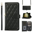 thumbnail image 1 of Feishell Zipper Wallet Case for iPhone 8 Plus/ iPhone 7 Plus, PU Leather Card Holder Crossbody Case with Chain Strap / Wrist Strap for Women Girls, Shockproof Full Body Protection Stand Cover, Black, 1 of 9