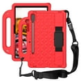 thumbnail image 1 of Feishell case For 2019 Model 10.5 inch Galaxy Tab S6 Tablet(SM-T860/T865/T867) with Pencil Holder Adjustable Shoulder/Hand Strap Kickstand Rubber Three Layer Convertible Handle Cover, Red, 1 of 9