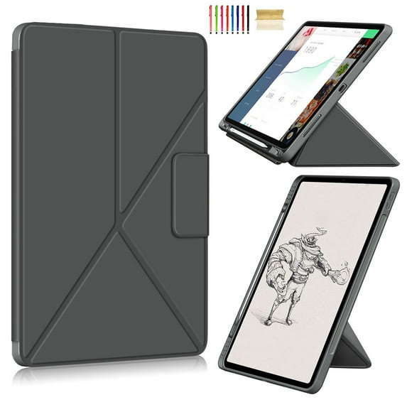 Feishell for iPad Pro 12.9 inch 2022/2021/2020/2018 Cover with Pencil Holder,Shockproof Magnetic Flip Two Angle View Kickstand Auto Sleep/Wake Up Function Smart Case,Gray