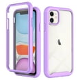 thumbnail image 1 of Feishell iPhone 11 Case Built-in Screen Protector Clear Rugged 360 Full Body Protective Shockproof Hard Back Soft TPU Defender Dual Layer Heavy Duty Bumper Anti-Scratch Cover Case, Purple, 1 of 6