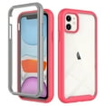thumbnail image 1 of Feishell iPhone 11 Case Built-in Screen Protector Clear Rugged 360 Full Body Protective Shockproof Hard Back Soft TPU Defender Dual Layer Heavy Duty Bumper Anti-Scratch Cover Case, Pink, 1 of 6
