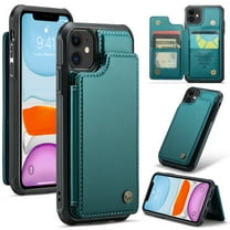 Feishell for iPhone 11 Case with Card Holder, Wallet Case for Women Men with RFID Blocking, Durable PU Leather Kickstand Magnetic Clasp Shockproof Phone Case,Blue
