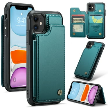 Feishell for iPhone 11 Case with Card Holder, Wallet Case for Women Men with RFID Blocking, Durable PU Leather Kickstand Magnetic Clasp Shockproof Phone Case,Blue