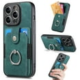 thumbnail image 1 of Feishell for iPhone 11 Pro Max Wallet Case with Elastic Card Holder,Premium PU Leather Shockproof TPU Bumper 360° Rotation Finger Ring Holder Kickstand Anti-Scratch Protective Phone Case,Green, 1 of 9