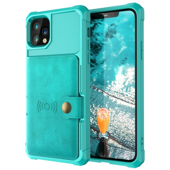 Feishell for iPhone 11 Pro Wallet Case, with ID&Credit Card Holder Slots Pockets Wallet Back Cover Stand Flip Folio Leather Magnetic Absorption Cover For Apple iPhone 11 Pro 5.8", Green