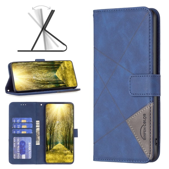 Feishell iPhone 12 Case, iPhone 12 Pro Case Wallet Case with Card Holder [RFID Blocking] Kickstand Magnetic, Men'sRetro Premium Shockproof Leather Flip Case Wallet for iPhone 12/12 Pro, Blue