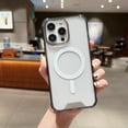 thumbnail image 1 of Feishell for iPhone 12 Pro / 12 Magnetic Slim Case,Luxury Crystal Clear Shockproof Camera Lens Protective Soft TPU Silicone and Hard PC Wireless Charging Back Cover.For iPhone 12 Pro / 12 6.1",Black, 1 of 11