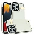 thumbnail image 1 of Feishell for iPhone 12 Pro Max 6.7 inch Back Wallet Case with Back Accordion Folding Card Holder,Shockproof Premium PU Leather Button Card Slots Anti-Scratch Phone Case,White, 1 of 7