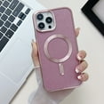 thumbnail image 1 of Feishell for iPhone 12 Pro Max Magnetic Glitter Case,[Compatible with MagSafe] Luxury Plating Cute Bling Shiny Clear Lightweight Shockproof Slim Phone Cover for Women Girls,Pink, 1 of 7