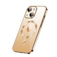 thumbnail image 1 of Feishell for iPhone 13 Magnetic Case,Compatible with MagSafe Charging,Stylish Plating Shockproof Transparent Lens Protection Slim Fit Phone Case with Camera Lens Film,Gold, 1 of 10