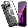thumbnail image 1 of Feishell for iPhone 13 Pro Max 6.7 inch Clear Slim Case,Luxury Plating Frame Strong Magnetic Support Wireless Charging Shockproof All-Inclusive Lens Protector Back Cover.For iPhone 13 Pro Max,Black, 1 of 7