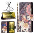 thumbnail image 1 of Feishell iPhone 13 Pro Max Case Zipper Purse Embossed Pattern Premium Leather Wallet Cover Flip Stand Card Slots Holder Magnetic with Wrist Strap Case for Apple iPhone 13 Pro Max, Elephant, 1 of 9