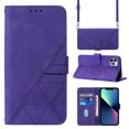 thumbnail image 1 of Feishell for iPhone 13 Pro Max Crossbody Wallet Phone Case with Removable Adjustable Shoulder Strap,Premium PU Leather Magnetic Clasp Flip Stand Card Slots Protective Cover for Women Men,Purple, 1 of 9