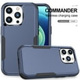 thumbnail image 1 of Feishell for iPhone 13 Pro Max Durable Rugged Case, [Three Layers Protection] [Military Grade Drop Protection] Heavy Duty Shockproof Anti-Scratch Support Wireless Charging Phone Case, Blue+Black, 1 of 6
