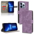 thumbnail image 1 of Feishell for iPhone 13 Pro Wallet Case,Stylish 360 Protection Anti-Scratch Synthetic Leather Soft TPU Shockproof Flexible Magnetic RFID Flip Kickstand Card Slots with Wrist Strap Cover.Purple, 1 of 6