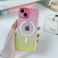 thumbnail image 1 of Feishell for iPhone 14 6.1 inch Wireless Charging Slim Case,Stylish Gradient Color Soft TPU Silicone Shockproof Camera Lens Protective Anti-Scratch Back Cover.For iPhone 14,Pink&Yellow, 1 of 6