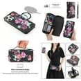 thumbnail image 1 of Feishell for iPhone 14 Crossbody Wallet Detachable Case,Support Magsafe Charging,Flower Pattern PU Leather RFID Blocking Multi Card Slots Zipper Phone Case with Shoulder & Hand Strap,Black, 1 of 13