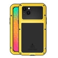 thumbnail image 1 of Feishell iPhone 14 Plus Metal Bumper Silicone Case with Stand Hybrid Military [Tough Armour] Shockproof Heavy Duty Rugged case Built-in Screen Protector Cover for iPhone 14 Plus,Yellow, 1 of 7