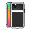 thumbnail image 1 of Feishell iPhone 14 Plus Metal Bumper Silicone Case with Stand Hybrid Military [Tough Armour] Shockproof Heavy Duty Rugged case Built-in Screen Protector Cover for iPhone 14 Plus,Silver, 1 of 7