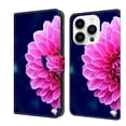 thumbnail image 1 of Feishell for iPhone 14 Pro 6.1 inch Slim Wallet Case with Fashion Colorful Pattern Painted,Luxury PU Leather Magnetic Flip Stand Card Slots Pocket Phone Case,Pink Petals, 1 of 8