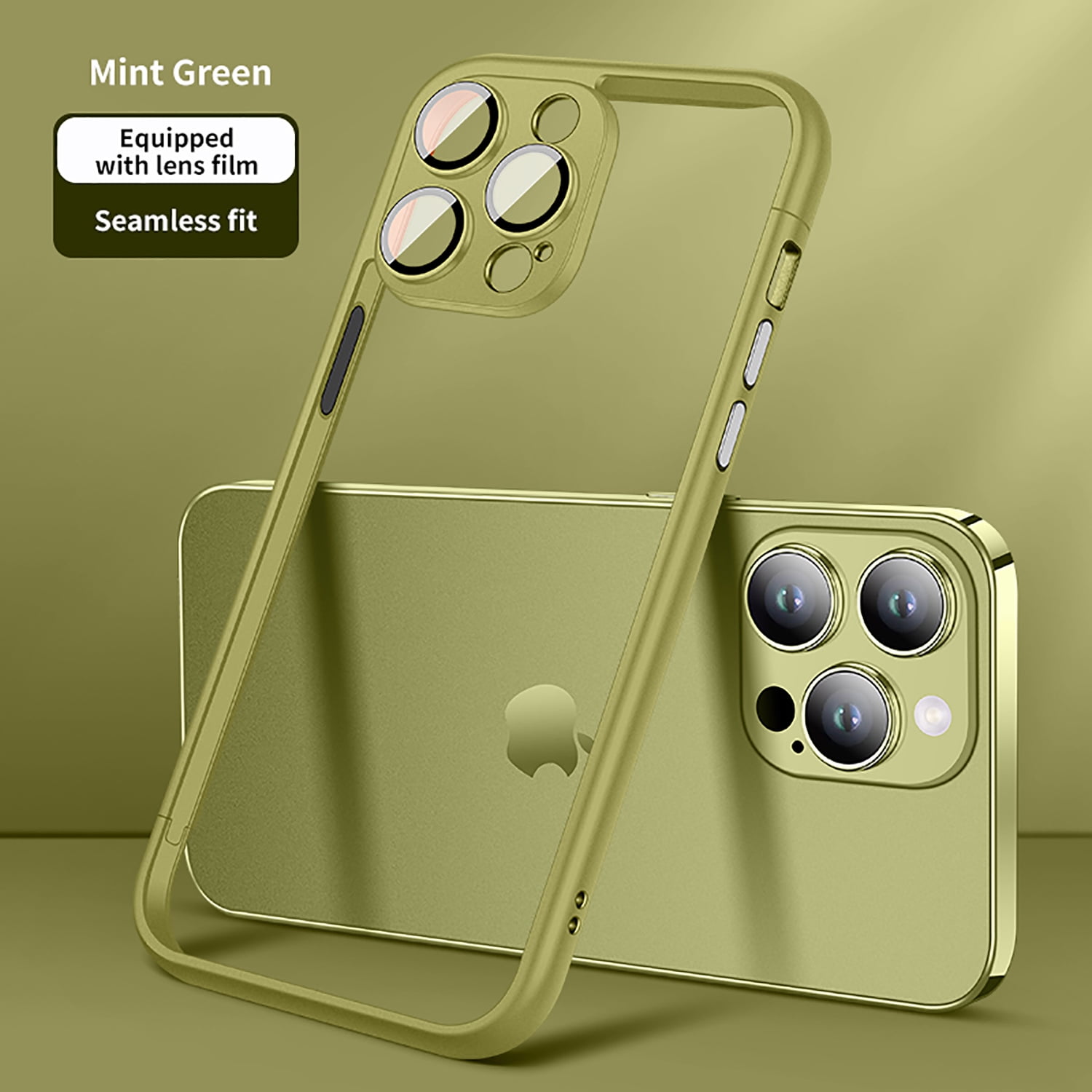 Feishell for iPhone 14 Pro Bumper Case with Camera Lens Protector