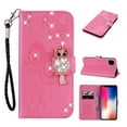 thumbnail image 1 of Feishell iPhone 14 Pro Max Case Owl Pattern Glitter Sparkly Gems Shockproof PU Leather Wallet Cover Flip Stand Card Slots Magnetic Diamond Bling Folio Case for Apple iPhone 14 Pro Max, Rosegold, 1 of 7