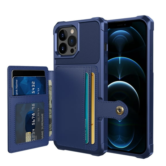 Feishell for iPhone 14 Pro Wallet Case, with ID&Credit Card Holder Slots Pockets Wallet Back Cover Stand Flip Folio Leather Magnetic Absorption Cover For Apple iPhone 14 Pro 6.1", Darkblue