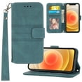 thumbnail image 1 of Feishell for iPhone 15 Case with Detachable Wrist Strap,Premium PU Leather Drop Protection Magnetic Clasp Flip Kickstand RFID Blocking Credit Card Slots Wallet Phone Case,Darkgreen, 1 of 7