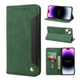 thumbnail image 1 of Feishell for iPhone 15 Plus 6.7 inch Wallet Case,Shockproof Ultra Thin Premium PU Leather Magnetic Closure Card Slots Cash Pocket TPU Bumper Shock Absorbing Flip Kickstand Phone Cover,Green, 1 of 9