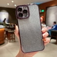 thumbnail image 1 of Feishell for iPhone 15 Plus, Bling Plating Camera Lens Protector Cover Sparkly Slim Back Glitter Bumper Silicone Shockproof Protective Case for Girls Women For iPhone 15 Plus,Darkpurple, 1 of 12