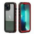 thumbnail image 1 of Feishell for iPhone 15 Plus Waterproof Case Built-in Screen Protector Clear Water Proof Shockproof Dustproof Snowproof Full Body Rugged Transparent Underwater Phone Case,Red, 1 of 15