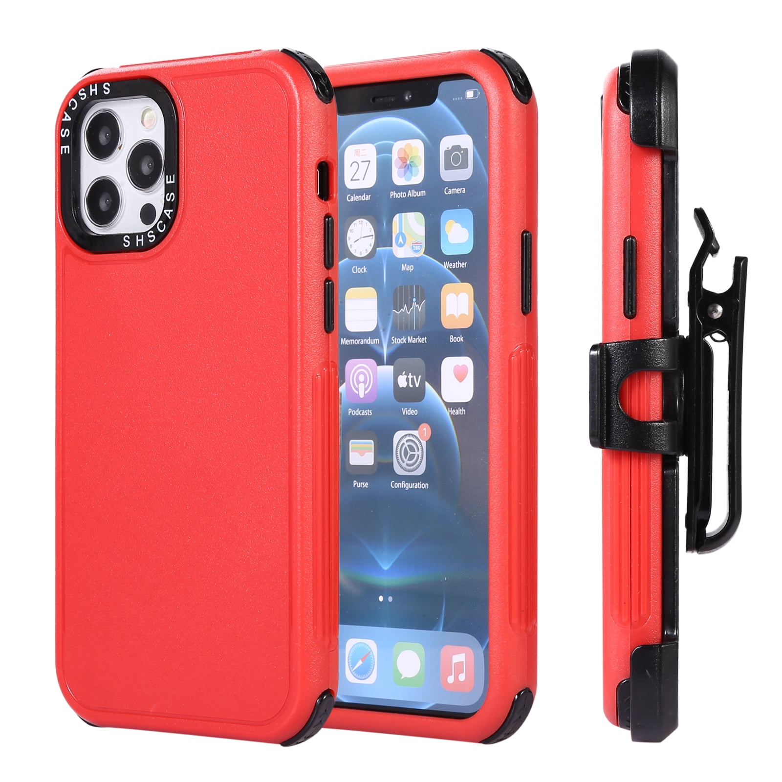 Feishell for iPhone 15 Pro Max Case with 360 Rotatable Belt Clip