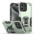 thumbnail image 1 of Feishell for iPhone 16 Cover with Metal Ring Folding Kickstand,Drop Protection Magnetic Car Mount Shockproof Durable Dual Layer Hybrid Rugged Protective Phone Case,Green, 1 of 6