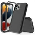 thumbnail image 1 of Feishell for iPhone 16 Durable Rugged Case, [Three Layers Protection] [Military Grade Drop Protection] Heavy Duty Shockproof Anti-Scratch Support Wireless Charging Phone Case, Black, 1 of 4