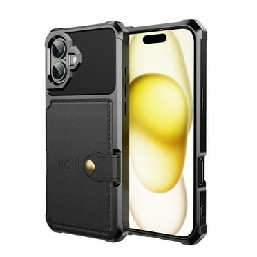 Feishell for iPhone 16 Plus Wallet Case, with ID&Credit Card Holder Slots Pockets Wallet Back Cover Stand Flip Folio Leather Magnetic Absorption Cover For  iPhone 16 Plus,
Black